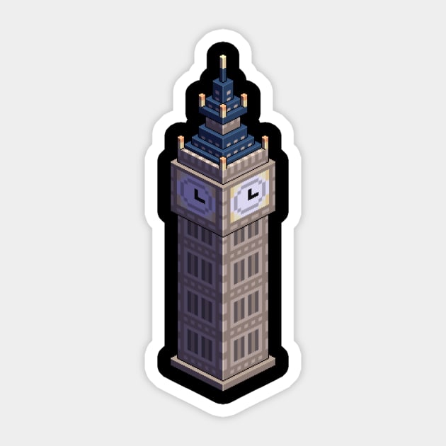 8-bit-big-ben Sticker by Fra3guitars